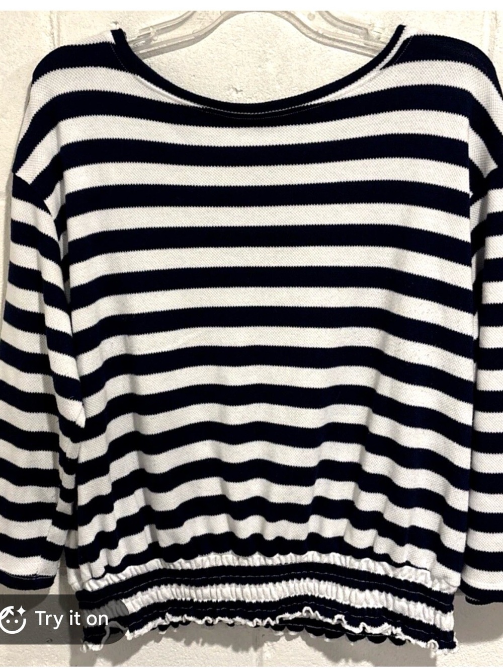 St John’s Striped Navy & White Crewneck Sweater